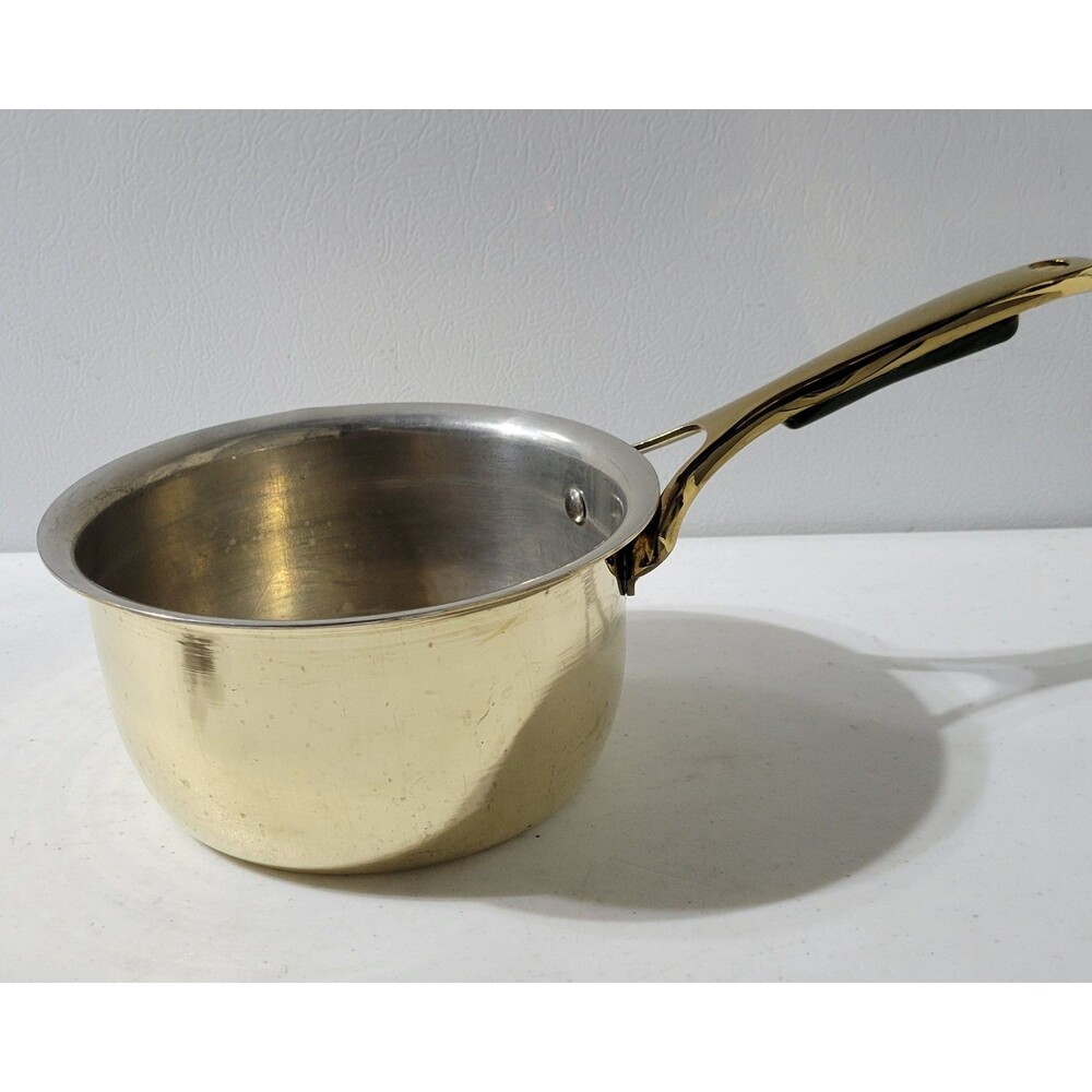 P-Tal Brass Saucepan Insulated Heat Resistant Handle 2 qt. - Picture 2 of 5